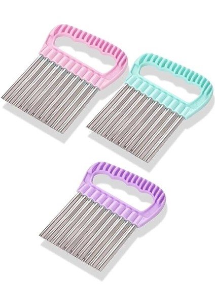 Kitchen 1 Adet Şekilli Patates Cips Dilimleyici Kesici Doğrayıcı Tırtıklı Patates Dilimleme Doğrama Aparatı fırsatları