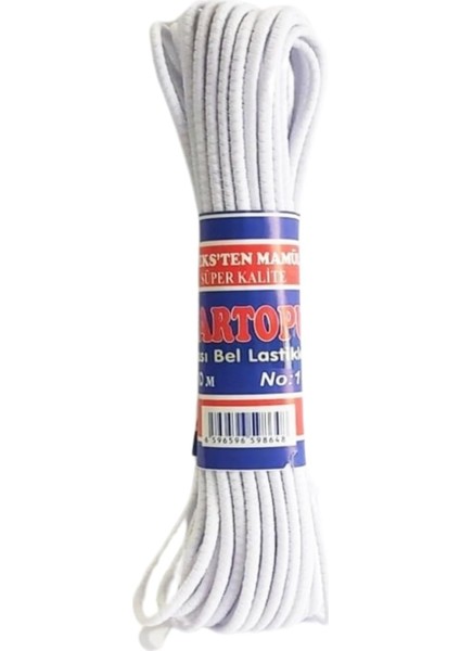 Beyaz Bel Lastiği – 10 Metre Dikiş Lastiği, 0.5 cm Kalınlık, Kıyafet ve Don Lastiği