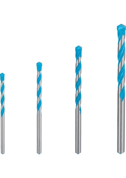 4 x Expert Cyl-9 Multiconstruction Matkap Seti (Beton, Yumuşak Fayans, Ø 4-8 Mm, Profesyonel Aksesuar, Darbeli Matkap/tornavida, Matkap/tornavida)