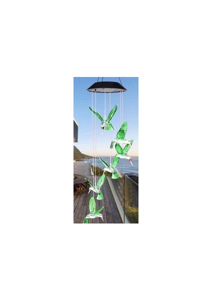 Solar LED Işıklı Kuşlu Bahçe Dekoru 6 Ledli,renkli Işık modelleri