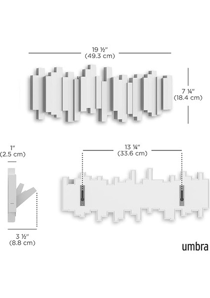Sticks Para Birimi Askısı, Modern ve Yer Tasarrufu Sağlayan Raporlara Sunulur, Ceketler, Mantolar, Şallar, El Çantaları ve Daha Fazlası Için, Beyaz modelleri