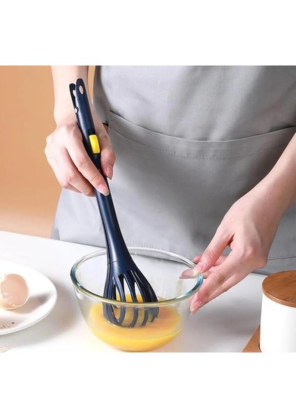 2'si 1 Arada Sihirli Çırpıcı ve Makarna Maşası Pratik Yumurta Sos Krema Karıştırıcı