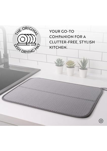 Mutfak Tezgahı Için Bulaşık Kurutma Paspasları, Çeşitli Amaçlar Için Süper Emici Mikrofiber Bulaşık Süzgeci, Şık ve Etkili, Hızlı Kuruyan Bulaşık Matı, 43 cm x 35 Cm, Anhracite indirimleri
