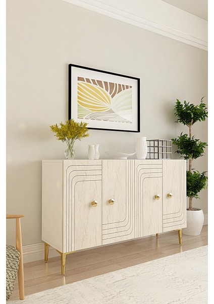 KA1209BT - Lessi Konsol, Kahve Köşesi ve Tv Sehpası 120 cm Beyaz - Traverten fiyatları