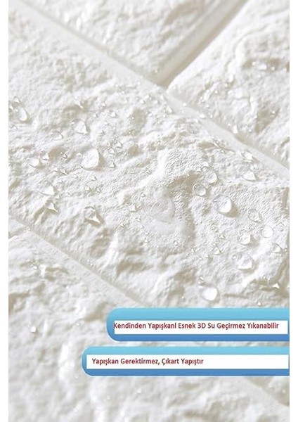 Home 70X77 cm Beyaz 0,54M² 3D Dekoratif Kendinden Yapışkanlı Esnek Duvar Kağıdı Kaplama Paneli Köpük fırsatları