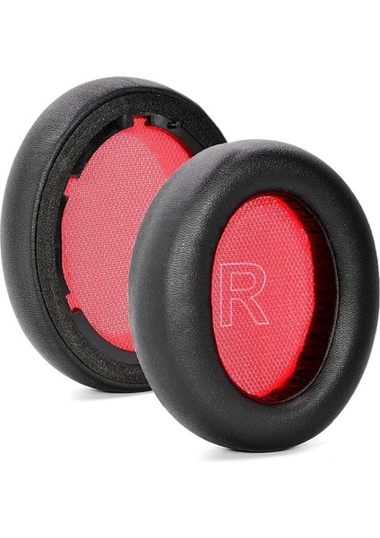 Anker Uyumlu Soundcore Life Q10 Q10 Bt ile Uyumlu Kuklaklık Pedi Q10 Kuklaklık Süngeri Soundcore Life Q10 Bt Kulaklık Yastığı Anker Soundcore Life Q10 Q10 Bt Kuklaklık Pedi(Siyah - Kırmızı Deri)