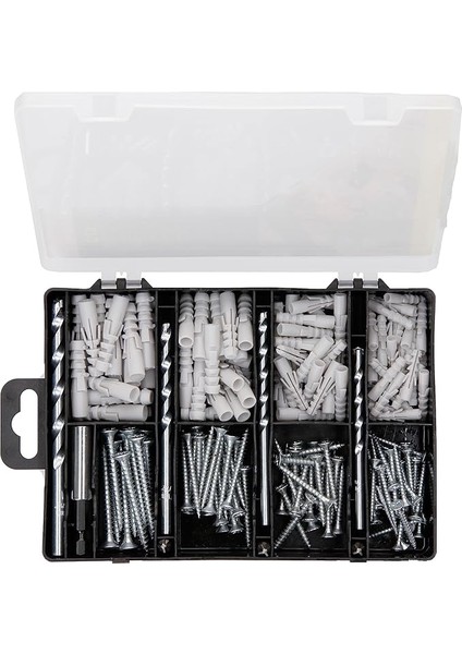 Professional Accessories Diy 173 Parça Aksesuar & Sabitleme Seti, Matkap Ucu, Vidalama Ucu, Vida, Dübel, Üniversal Tutucu, Yeşil