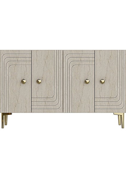 KA1209BT - Lessi Konsol, Kahve Köşesi ve Tv Sehpası 120 cm Beyaz - Traverten fırsatları