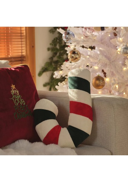 Yılbaşı Ağacı Süsü Yılbaşı Pelüş Şekerli Renkli Noel Hadiyesi 40 cm