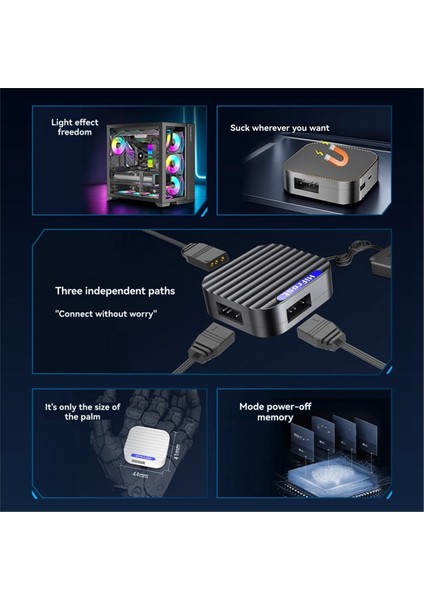 5 V 3pin Argb Denetleyici Sata Arabirim Uzatma Kablosu Hub Mini Adaptör Pc Hayranları Için Rgb Uzaktan Kumanda LED Şeritler A (Yurt Dışından) indirimleri