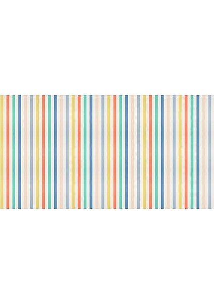 Meri - Multi Stripe Tablecloth - Multi Renkli Çizgili Kağıt Masa Örtüsü fırsatları