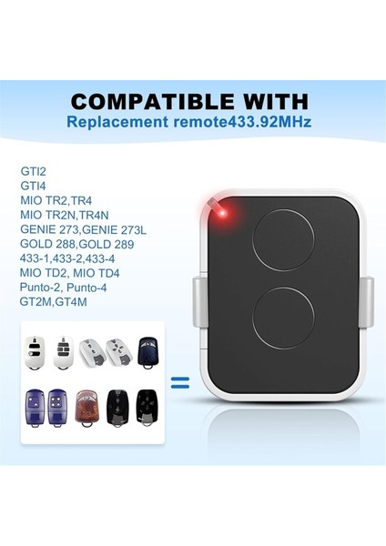 3 Adet 2 Kanal 433 92 Mhz Haddeleme Kod Kapısı Uzaktan Kumanda - ON1E ON2E ON4E Için Yedek - Kapı ve Garaj Motorları Için (Yurt Dışından) modelleri