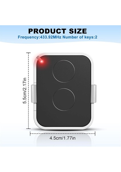 3 Adet 2 Kanal 433 92 Mhz Haddeleme Kod Kapısı Uzaktan Kumanda - ON1E ON2E ON4E Için Yedek - Kapı ve Garaj Motorları Için (Yurt Dışından) fırsatları