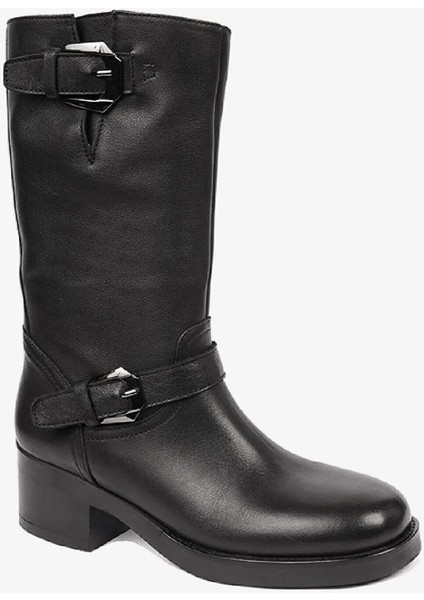 Kadın Siyah Hakiki Deri Günlük Bot 4K2TB59142