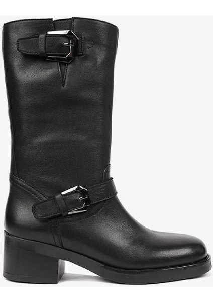 Kadın Siyah Hakiki Deri Günlük Bot 4K2TB59142