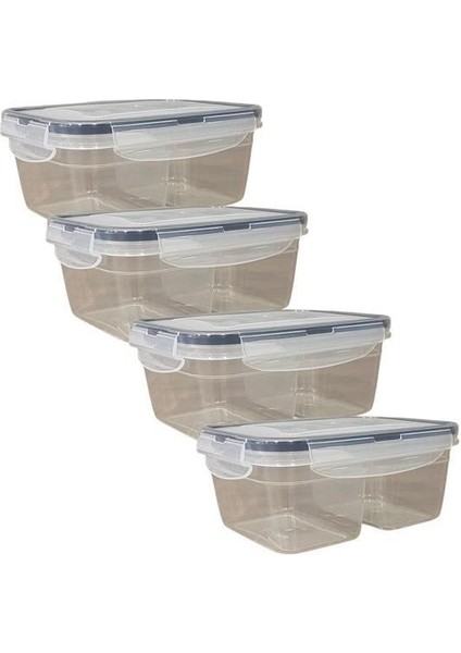 Buffer® 2 Bölmeli 0,45+0,45 Litre Kilitli Kapaklı Erzak Saklama Kabı LC-524