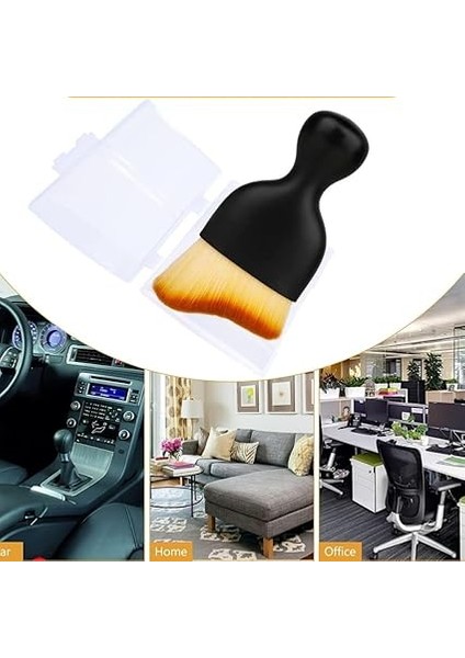 Içi Temizlik Fırçası, Yumuşak Kıllı Oto Detay Temizlik Fırçası, Taşınabilir Ergonomik Tasarım, Havalandırma ve Torpido Temizliği (Koruma Kutulu) (4) indirimleri