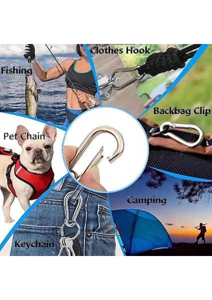 Yaylı M6 mm Galvaniz Kaplama Krom Kaplama Emniyet Güvenlik Ekipmanı 2 Adet modelleri