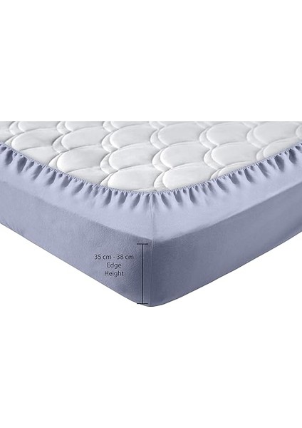 Örme Penye Lastikli Çarşaf, Battal Çift Kişilik, Açık Gri, Pamuk-Elastan 230G/M2 indirimleri