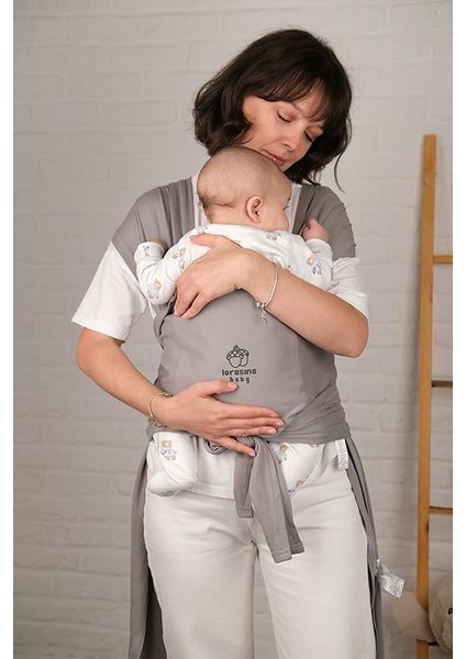 Baby Sırt Destekli Ayarlanabilen Sling, Wrap, Taşıma Şalı, Ana Kucağı (Gri) fırsatları