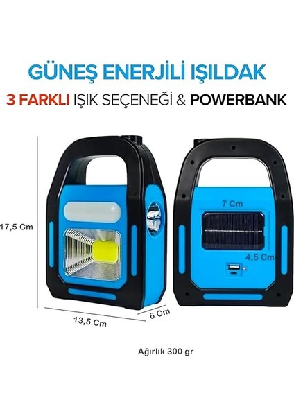 LED Solar Işıldak Fener Güneş Enerjili ve USB Şarj Kamp Lambası fırsatları