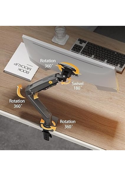 Bayou Nb F80 17"-30" Amortisörlü 2-9 kg Monitör Standı Yeni Versiyon (Matte Charcoal) indirimleri