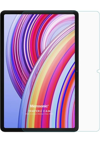 Xiaomi Redmi Pad Pro Tempered Glass Cam Ekran Koruyucu [redmi Pad Pro ile Uyumlu Ekran Koruyucu - Şeffaf]