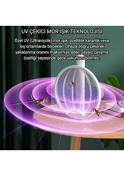 Katlanabilir Şarjlı 12000MAH 300V 5 Katmanlı Uv Işıklı Elektrikli Sivrisinek Öldürücü Raket Sinek Öldürücü Sineksavar fırsatları