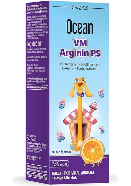 Vm Arginin Ps 150 ml Ballı Portakal Aromalı Şurup