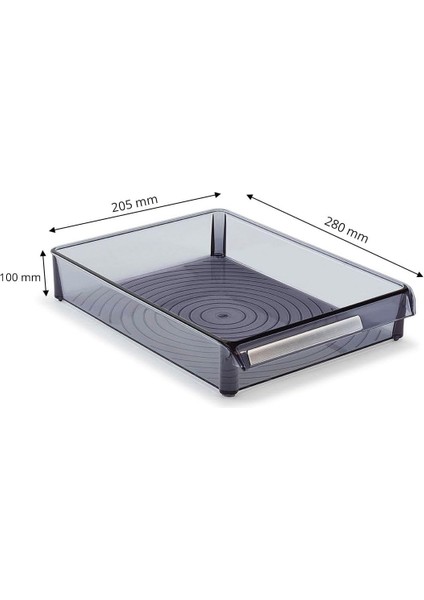 M-E27-50-25 Düzenleyici Raf, Şeffaf Siyah indirimleri
