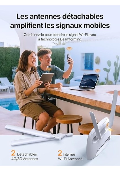 4G07 4g Router 4g Box, 4g+ Lte Çift Bant Wifi Modem (5ghz: 867 Mbps +2.4ghz: 300 Mbps) Herhangi Bir Operatör Için Sım Kartlı 4gmobil Yönlendirici, 64 Cihaza Kadar Bağlantı indirimleri