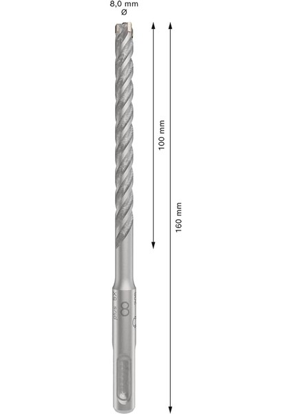 Sds Plus 5x Serisi Kırıcı Delici Matkap Ucu 8*160 Mm, Gri modelleri