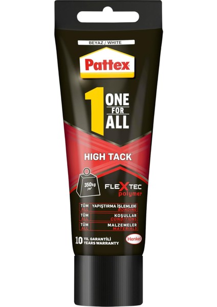 One For All High Tack, Yüksek Kaliteli Montaj Yapıştırıcısı, Tüm Yüzeyler Için Güçlü Yapıştırıcı, Profesyonel Çok Amaçlı Yapıştırıcı, 1X142G Tüp