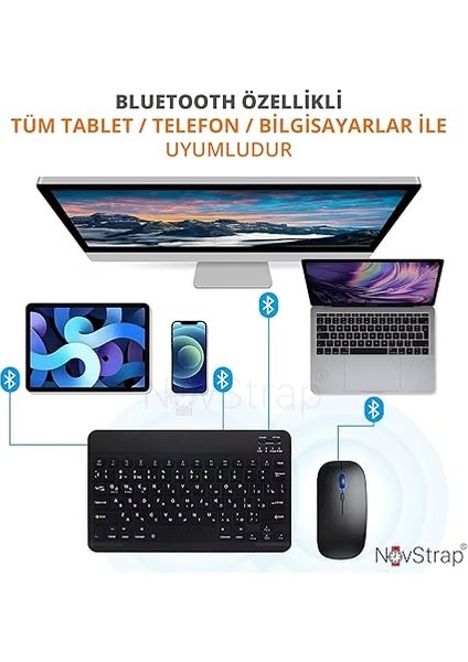 Ipad Air 11 Inç/pro 11 (M3/m2) Çip 2025-2024 ile Uyumlu Bluetooth Klavye Mouse Seti Lavanta fiyatları