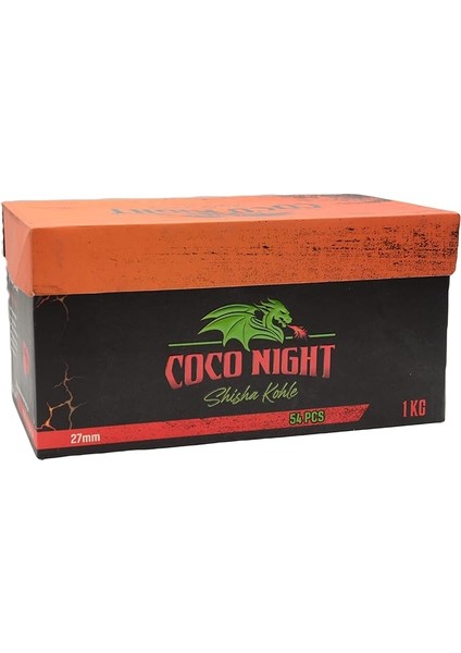 Night (Tanıtım Fiyatı) 1kg Hindistan Cevizi Küp Nargile Kömürü 27MM fiyatları