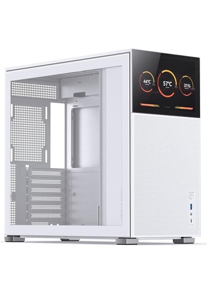 D41 Mesh Screen Atx Kasa, Sertleştirilmiş Cam, Beyaz