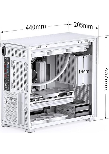 D41 Mesh Screen Atx Kasa, Sertleştirilmiş Cam, Beyaz fırsatları