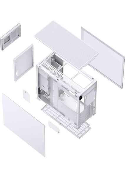 D41 Mesh Screen Atx Kasa, Sertleştirilmiş Cam, Beyaz indirimleri
