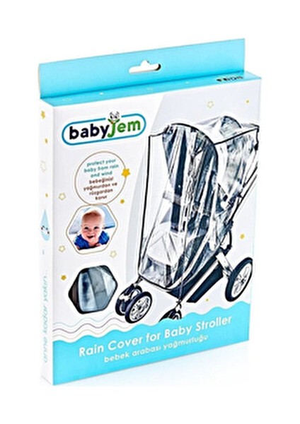 Şeffaf Bebek Arabası Yağmurluğu Fitalatsız PVC Malzeme ile Üretilmiştir modelleri