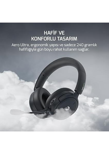 Aero Ultra Siyah Triple Mode (Kablosuz/bluetooth/2.4g) Gaming (Oyuncu) Kulaklık indirimleri