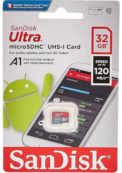 Ultra 32 GB Microsdhc 120 Mb/s A1 Class 10 Uhs-I fiyatları