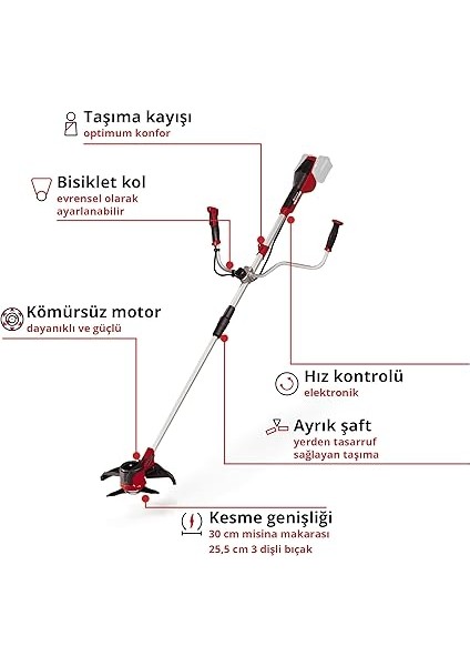 Akülü Tırpan Agıllo 36/255 Bl Power X-Change (Li-Ion, 2X18V, Purepower Kömürsüz Ön Motor, Elektronik Hız Kontrolü, Çift Tutma Kolu, Ayrılabilir Mil) - 3411320 modelleri