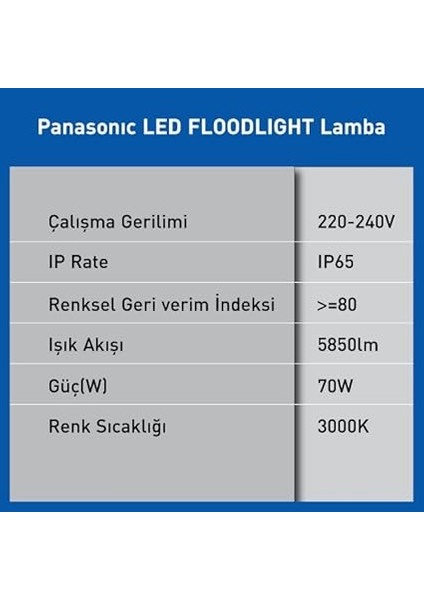 LED Floodlıght 70W 5850LM 3000K Kelvin-Sarı Işık fırsatları