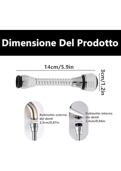Musluk Uzatma Hortumu, Musluk Hortumu, Musluk Perlatörü, 360° Dönebilen Filtre, Musluk, Mutfak ve Banyo Için fiyatları
