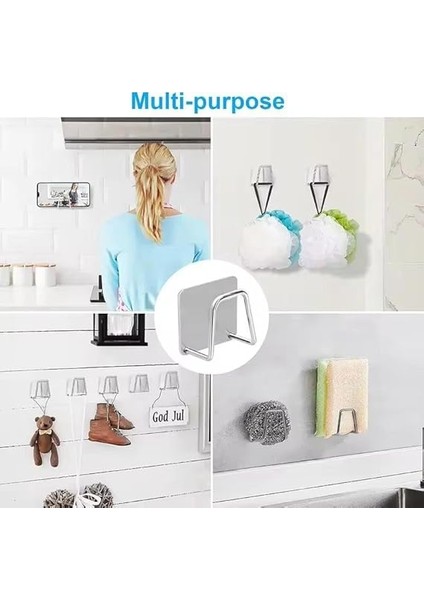 Home 2 Adet Metal Bulaşık Sungeri Askısı, Eviye Lavabo Içi Bulaşık Sungeri Askısı, Çok Amaçlı Kanca, Paslanmaz Çelik, Mutfakta Düzen Sağlayıcı, Dayanıklı ve Şık Tasarım modelleri