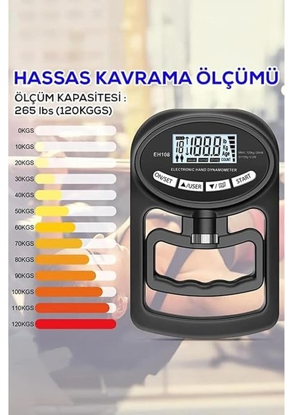 El Dinamometresi Kavrama Gücü Ölçüm Cihazı – LCD Ekranlı, Ayarlanabilir, Taşınabilir fiyatları