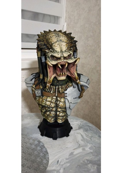 CRAFTSY3D Predator Büst – 3D Baskı Bilim Kurgu Dekoratif Koleksiyon Heykeli fırsatları