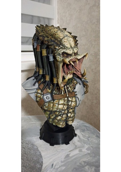 CRAFTSY3D Predator Büst – 3D Baskı Bilim Kurgu Dekoratif Koleksiyon Heykeli indirimleri