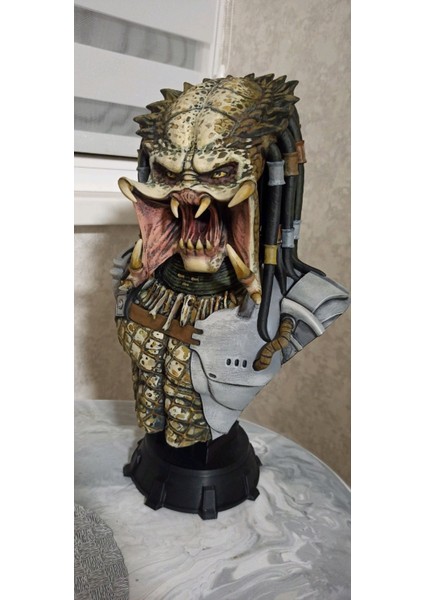CRAFTSY3D Predator Büst – 3D Baskı Bilim Kurgu Dekoratif Koleksiyon Heykeli