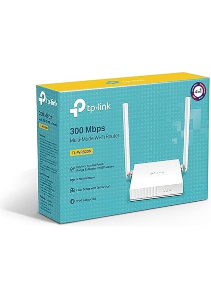 TL-WR820N, 300 Mbps, Ebeveyn Denetimleri, All-In-One(Router, Access Point, Range Extender, Wısp) Modları, Wi-Fi Router fırsatları
